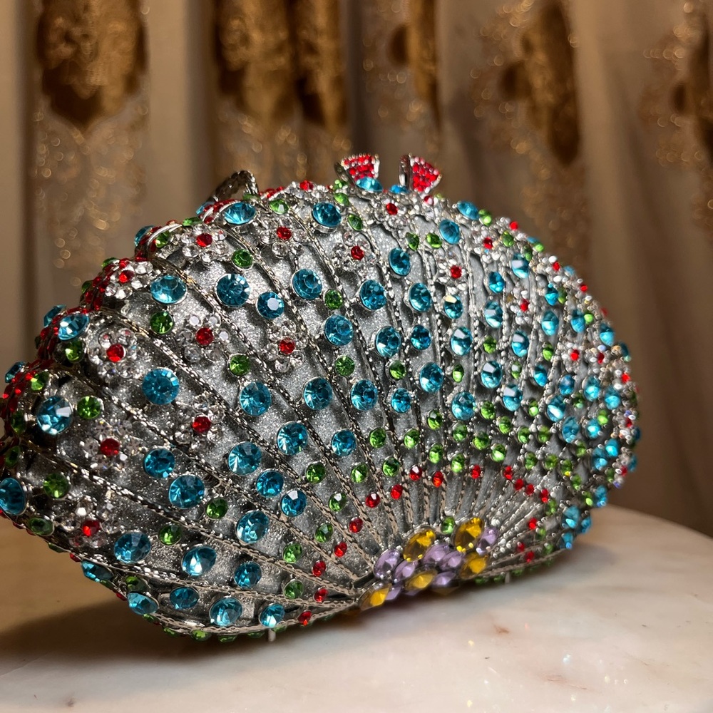 Colorful Rhinestone Clutch